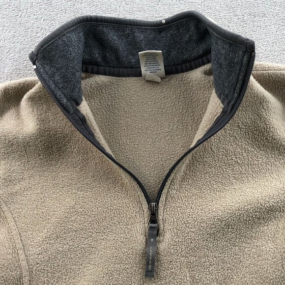 Old Navy Womens Fleece Jacket Medium Pullover Beige 1/4 Zip Cozy Outdoors Casual - Picture 7 of 12